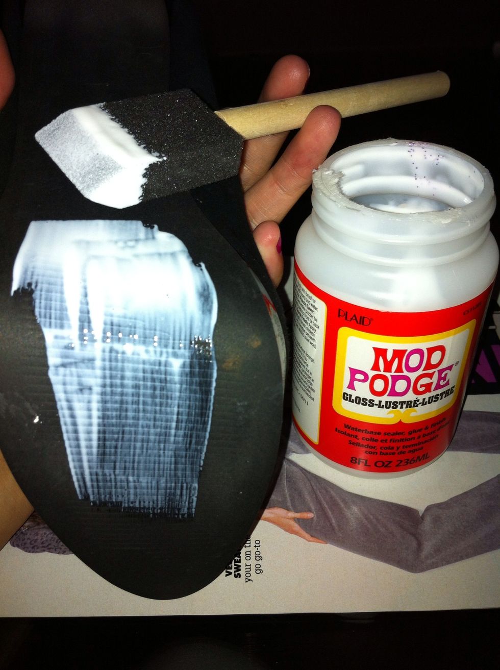 Start painting the bottom of your shoes.