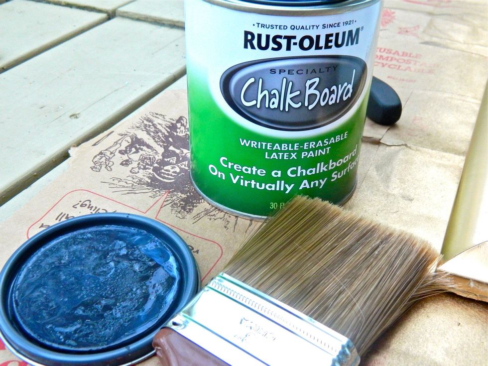 Start painting the glass, avoid the edges as you don't want to accidentally paint your frame.