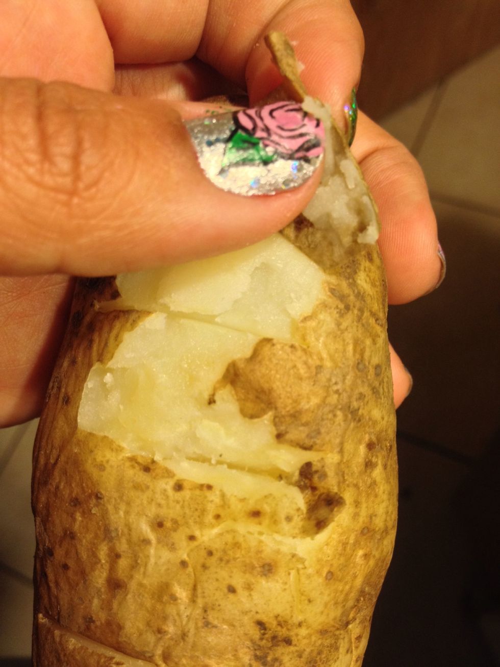 Start peeling the potatoes