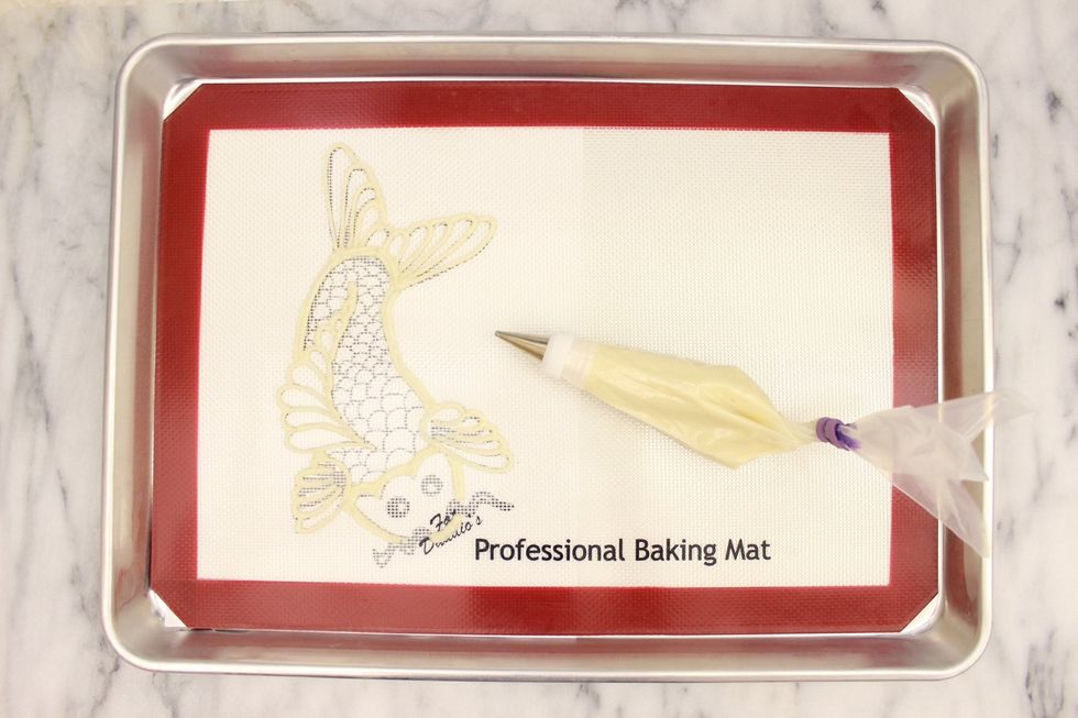 Start piping. I double piped some of the lines for more definition.