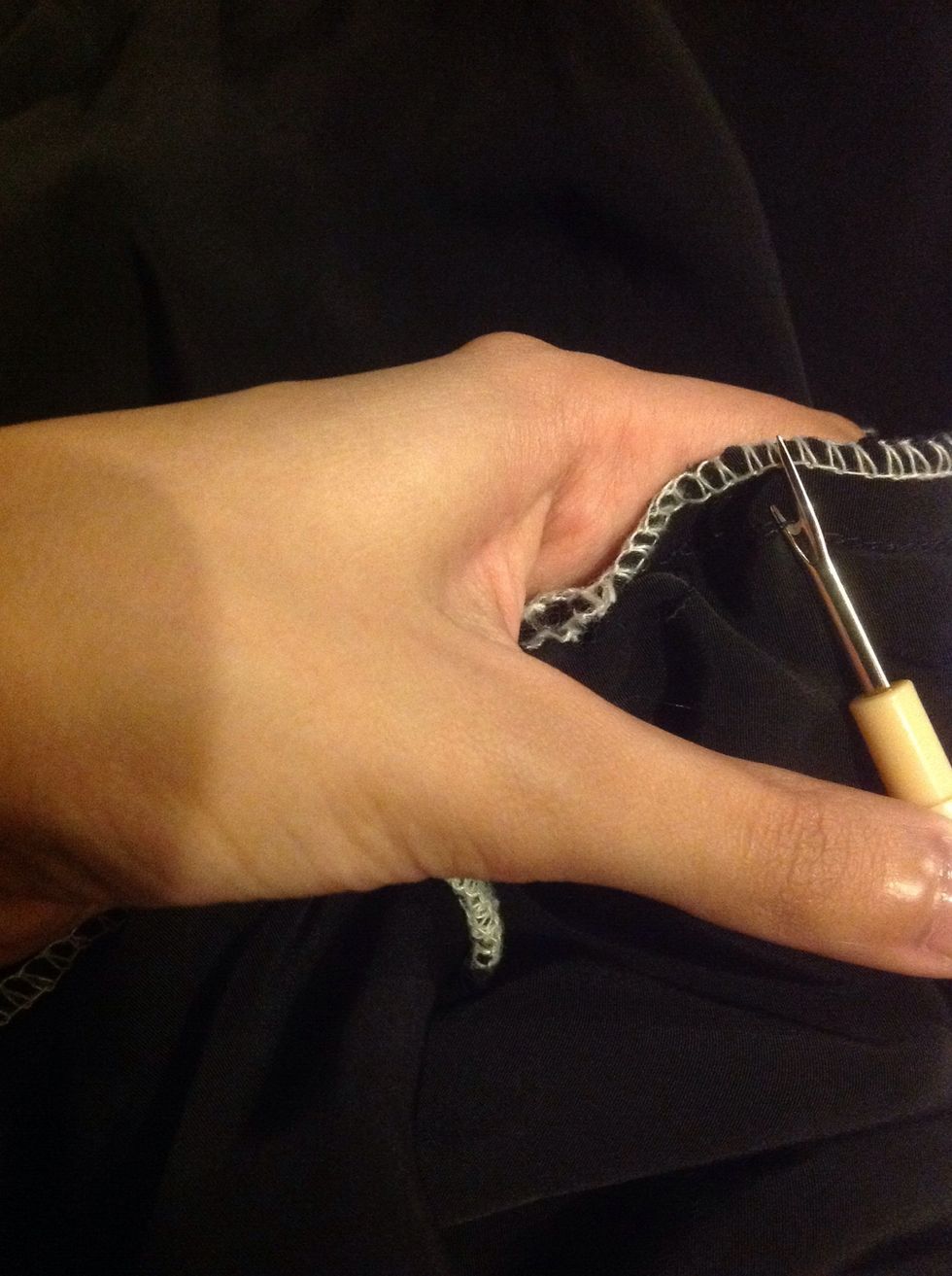 Start ripping the seam.