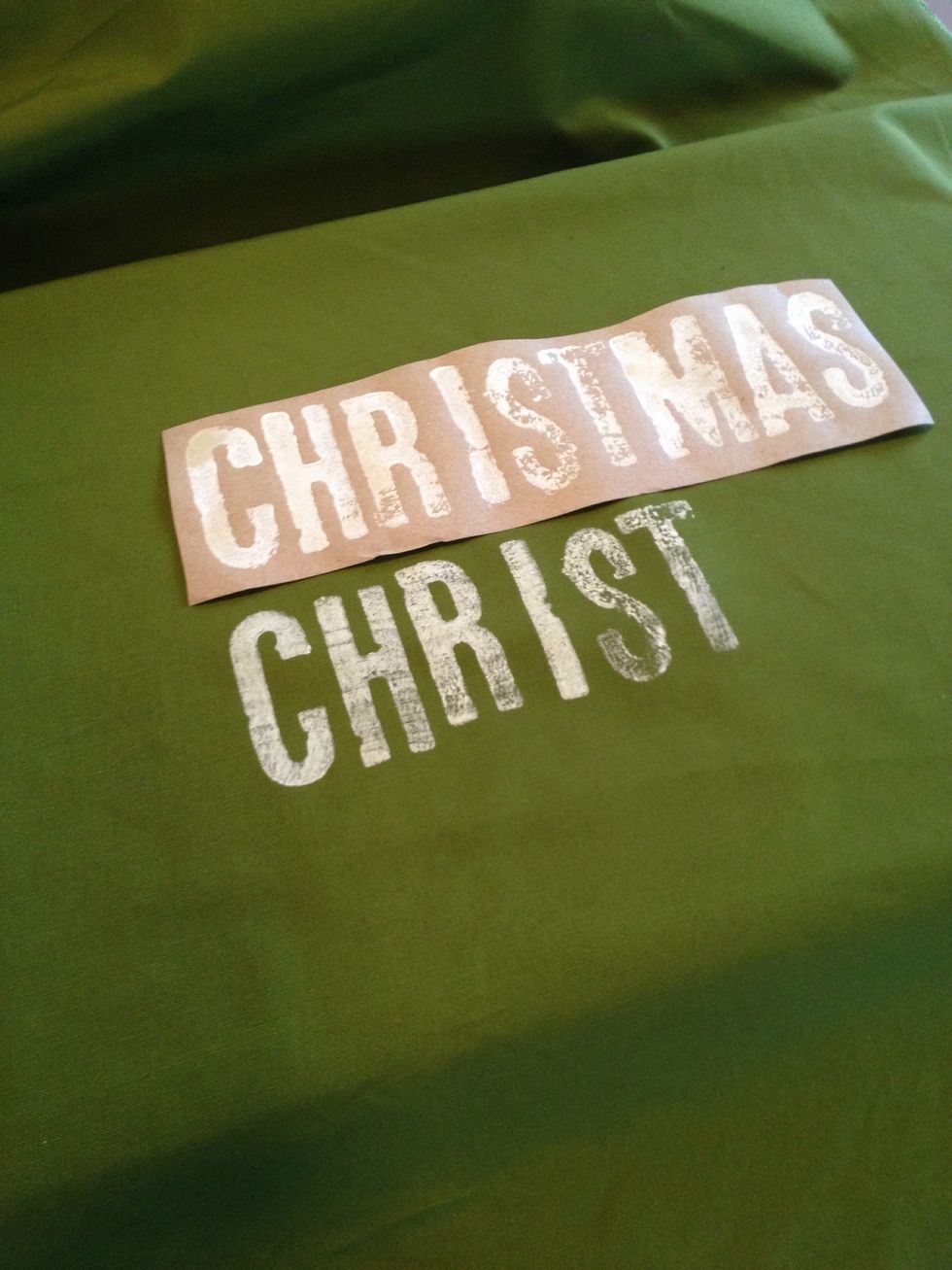 Start stamping! Use guide set right above where you want the greeting and stamp.