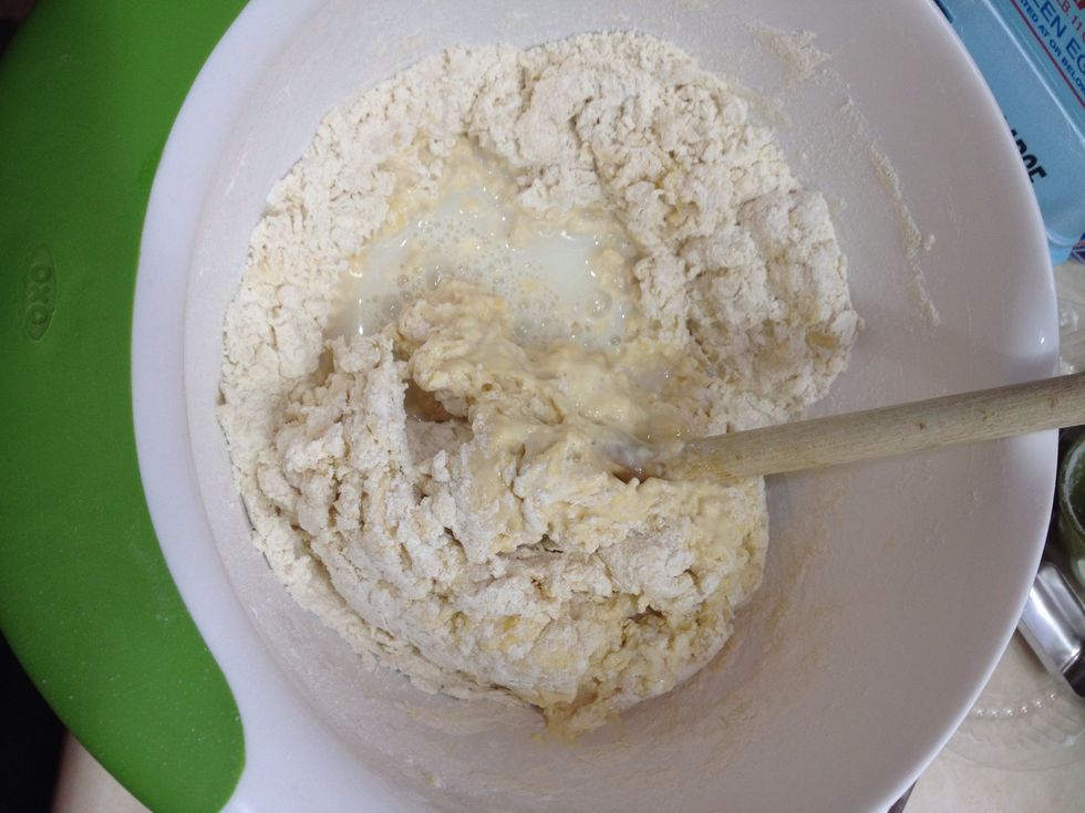 Start stirring add milk until easy to stir
