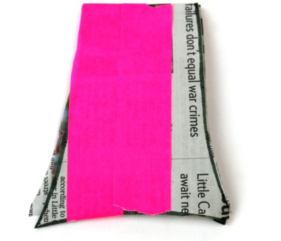 Start taping over one side.