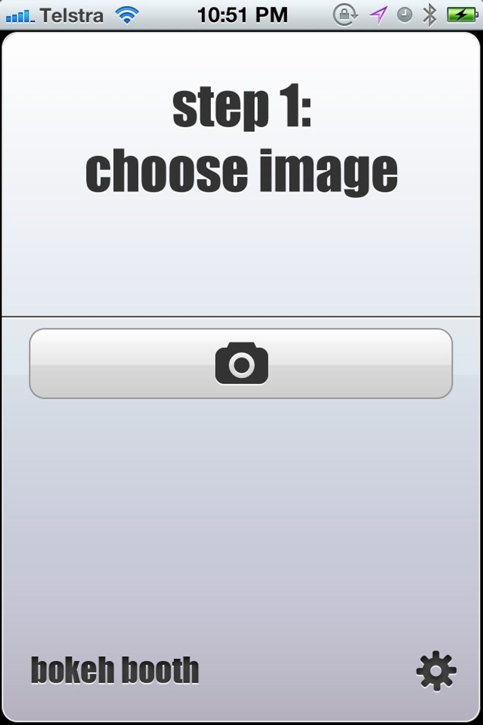 Start the app and hit the big button to pick a photo