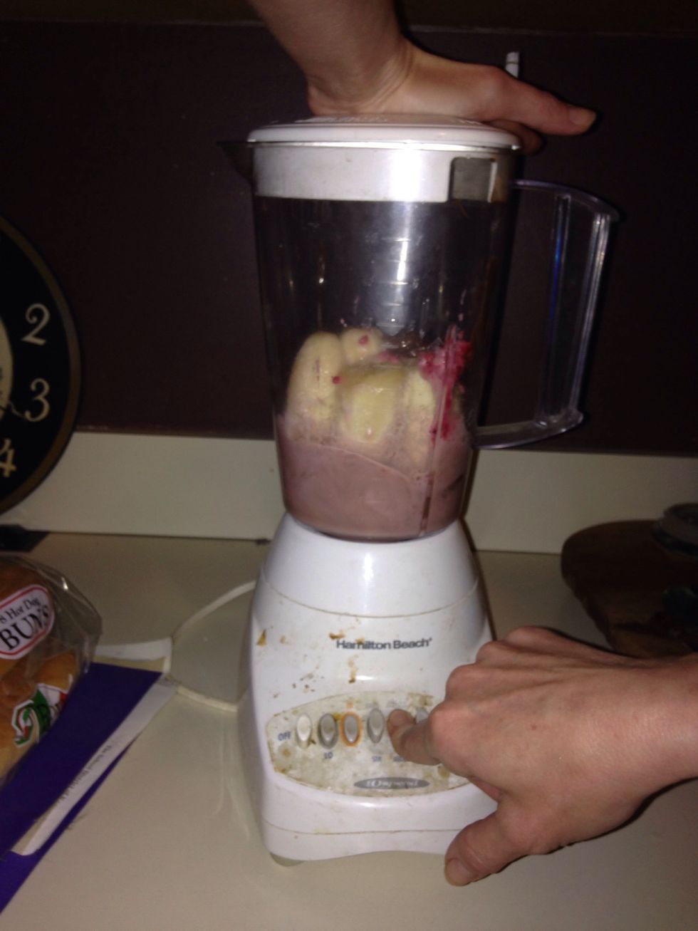 Start the blender again