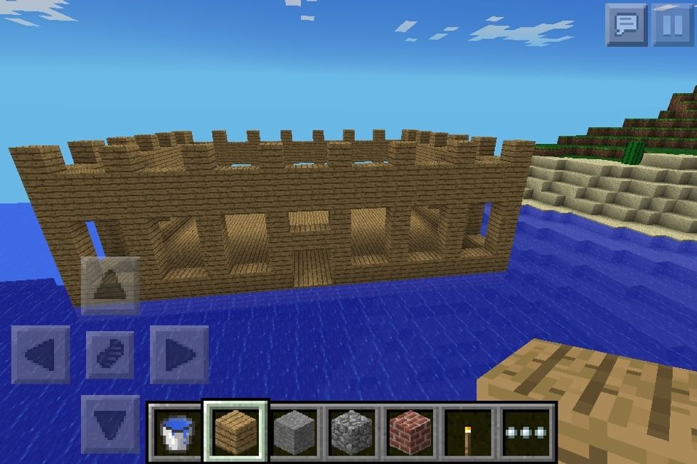 Start the second floor, it's the same as the first but keep the half