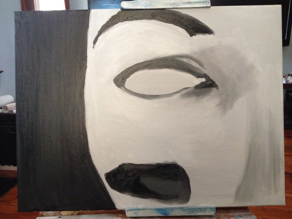 Start to add definition and shadow to her eye. Careful attention to detail with your pinky.