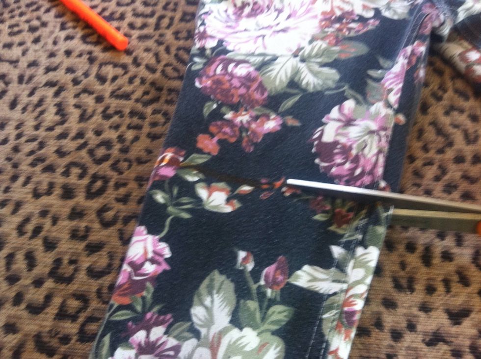 Start to cut where your Line is