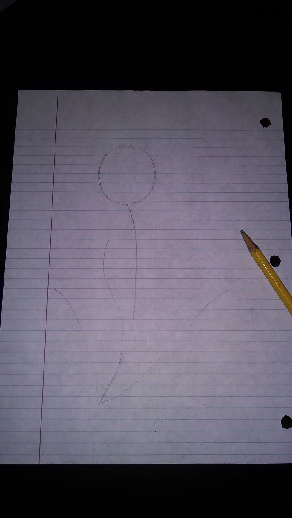 Start to draw the rough outline of your leaves