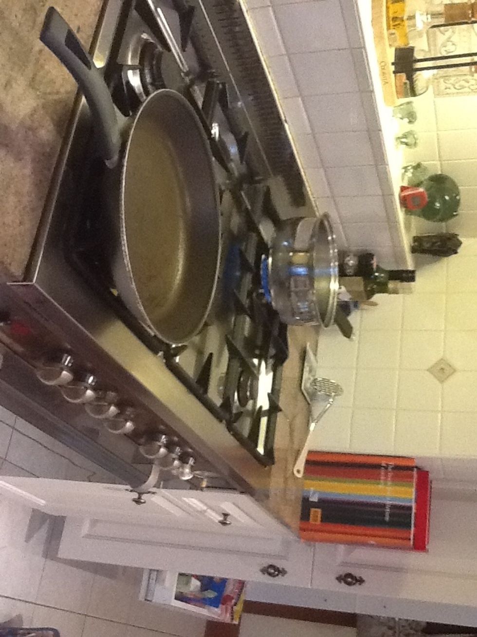Start to heat up the pan for later.