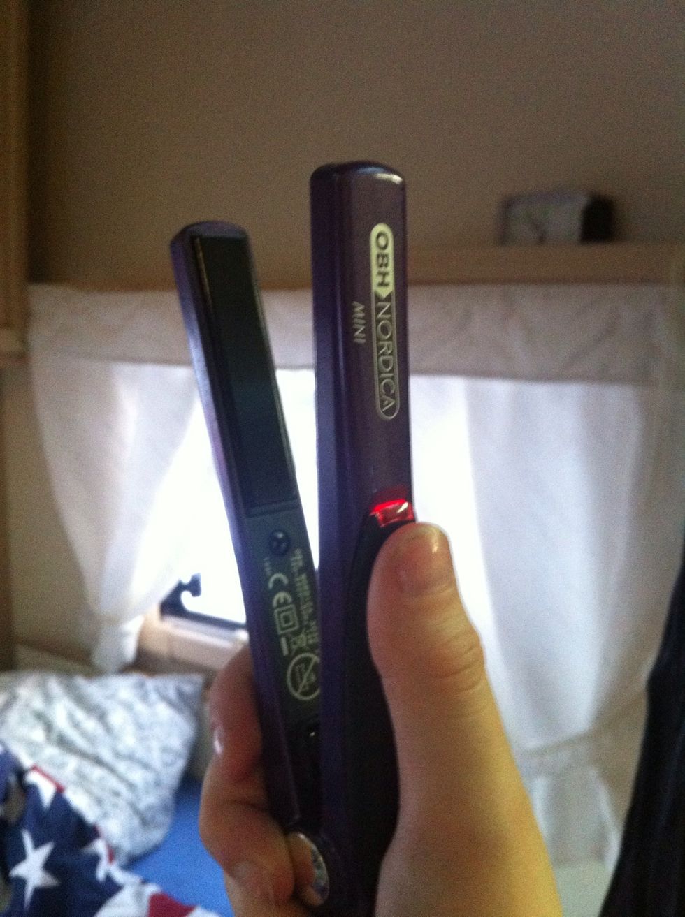 start to heat up the straightener