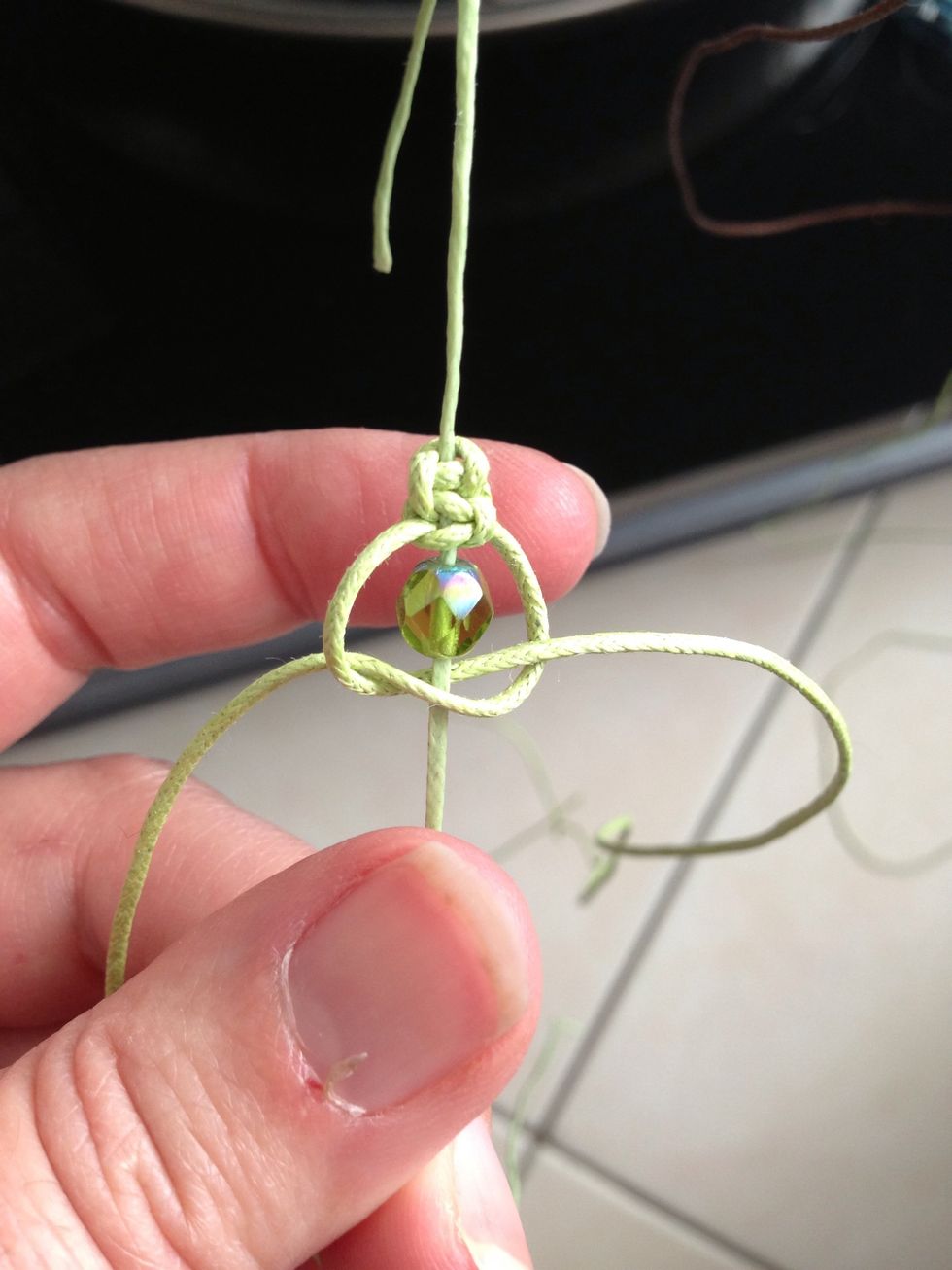 Start to make 3 knot again.  And follow every step until you have about 7 or 8 beats at your rope.