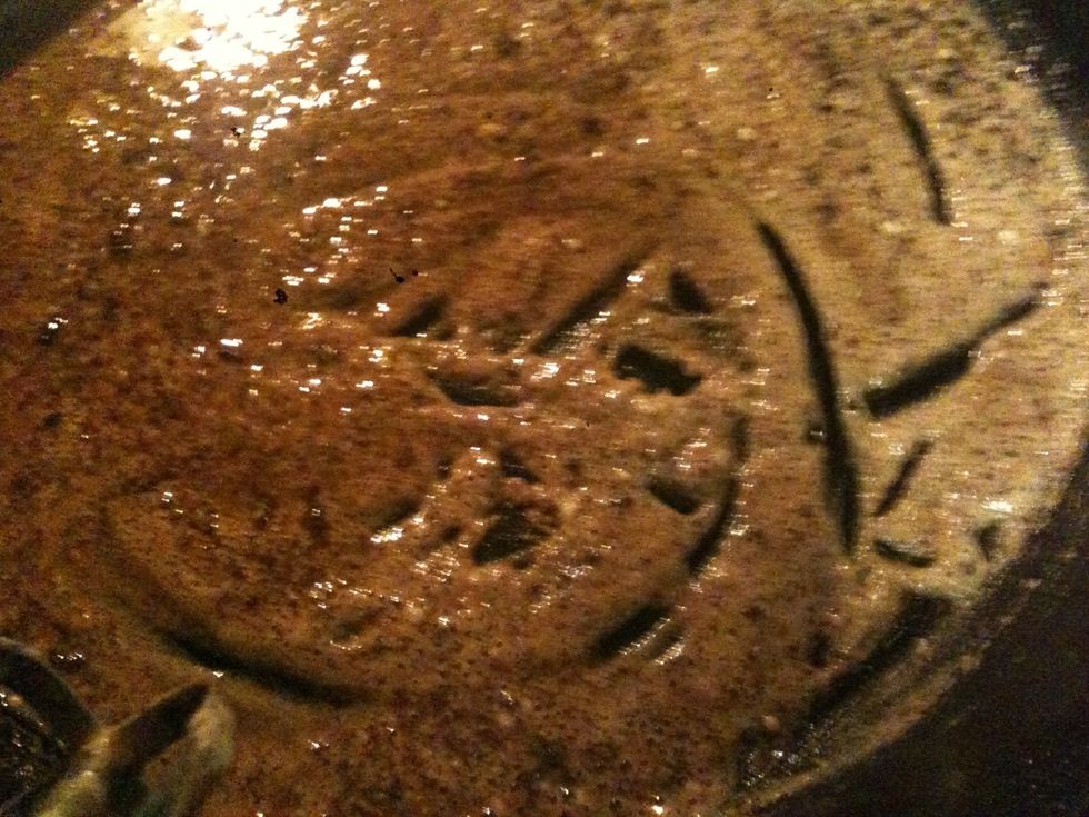 Start to mix in 2 TBS of flour and let it cook while you stirring for about a minute.