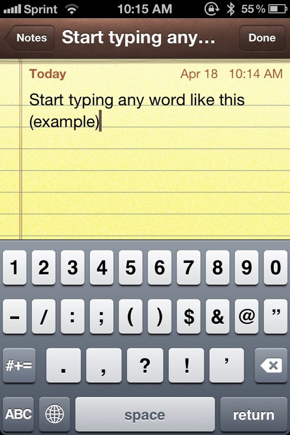 Start typing some words