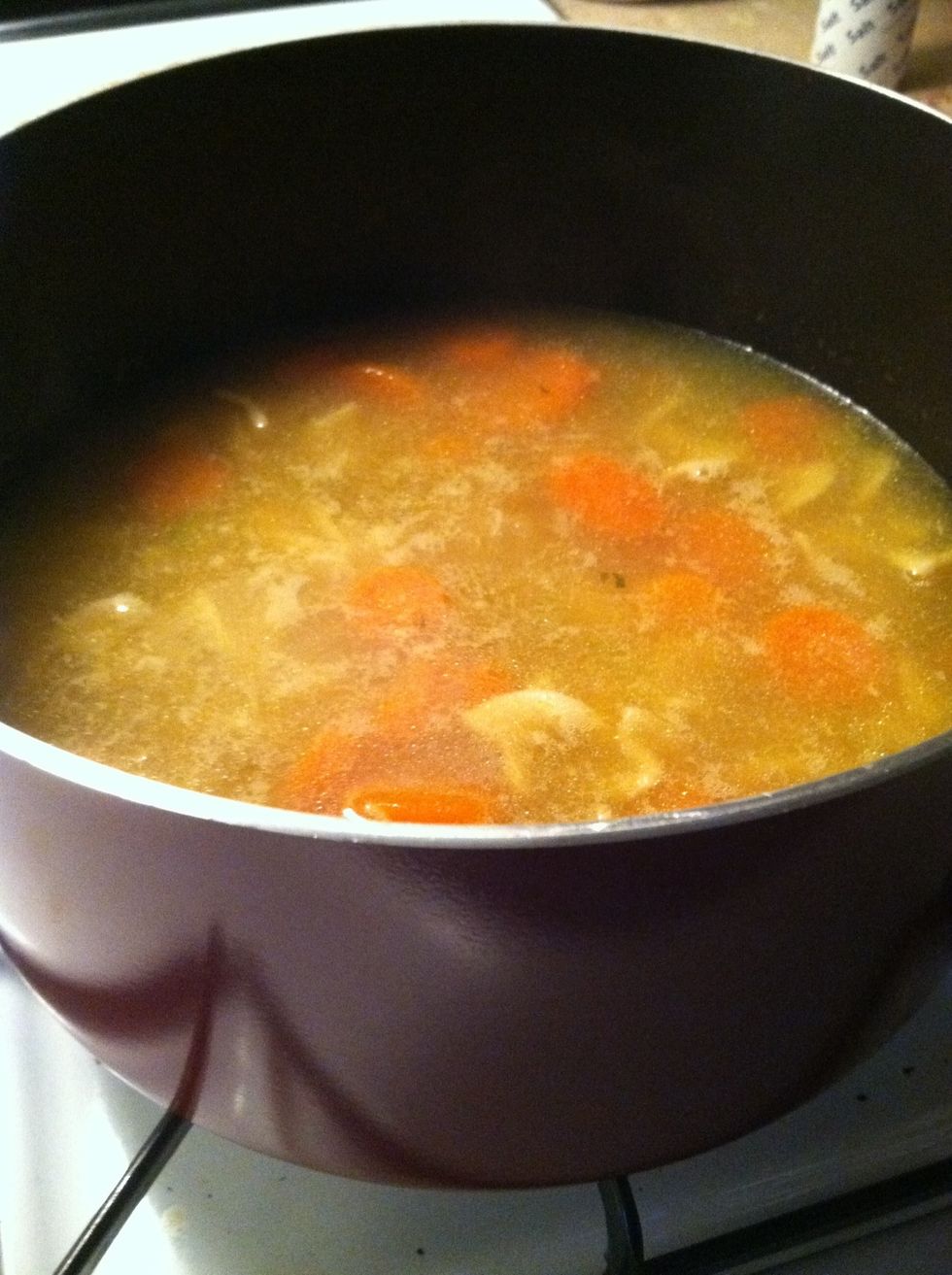Start warming your Progressive Soup on top of the stove