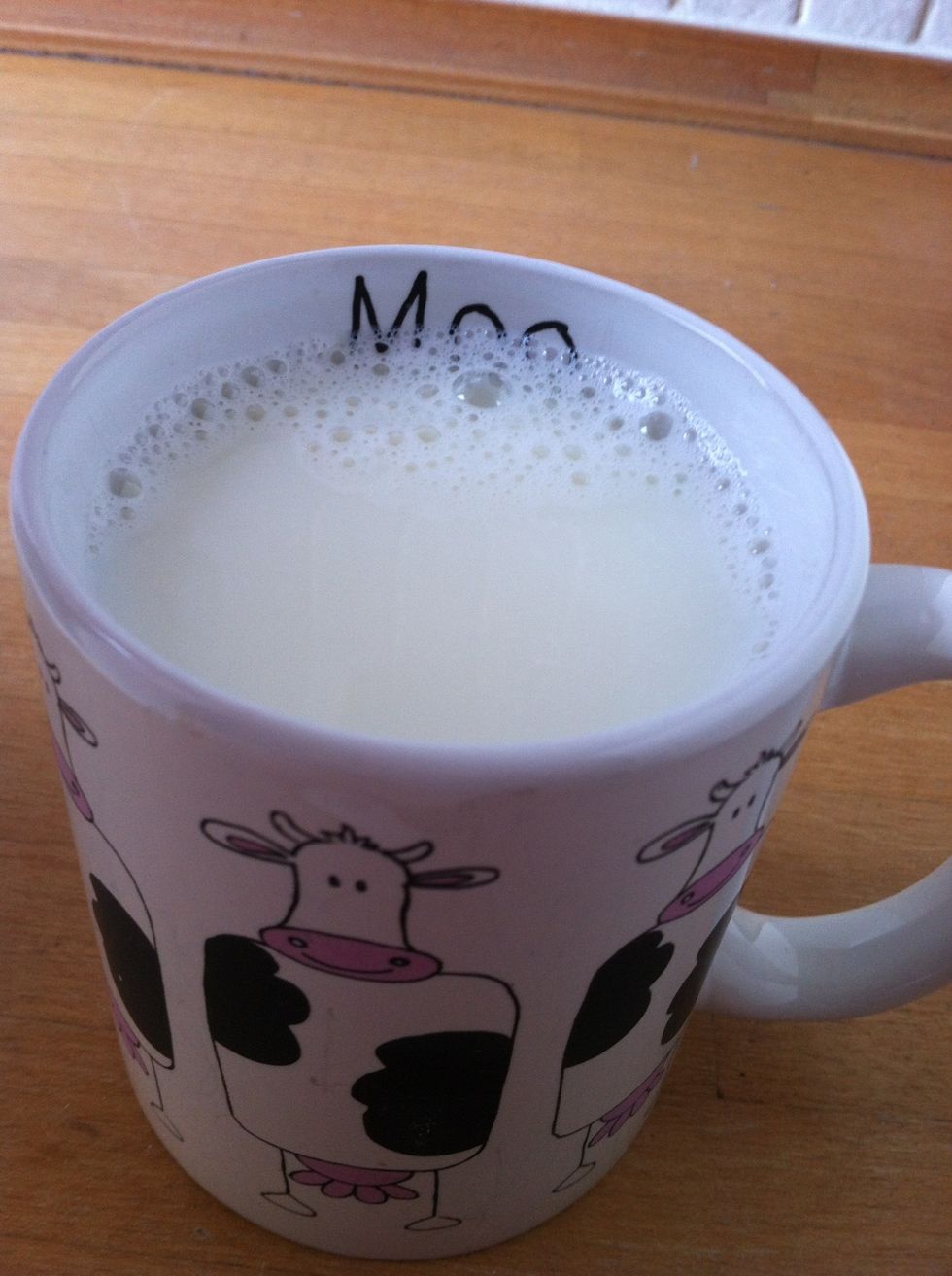 Start with 1 cup of milk.