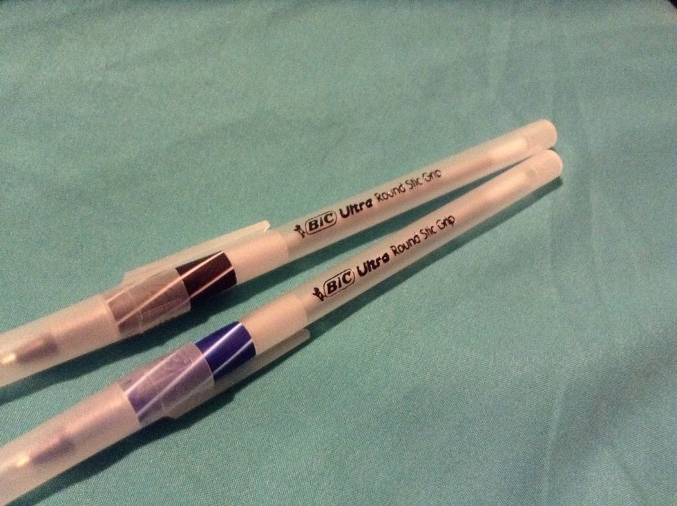 Start with 2 pens or pencils