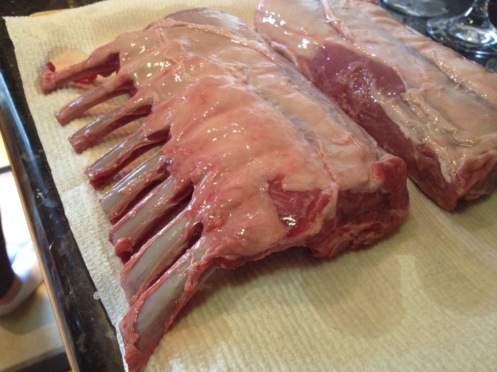 Start with 2 racks of lamb.