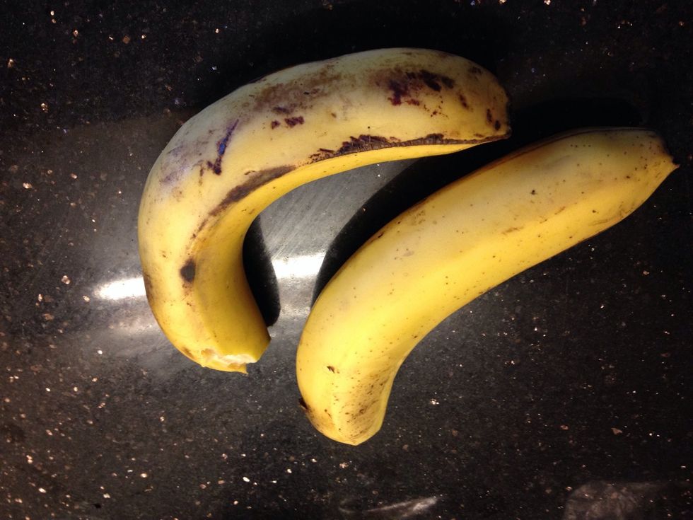 Start with 2 ripe bananas. \ud83c\udf4c\ud83c\udf4c
