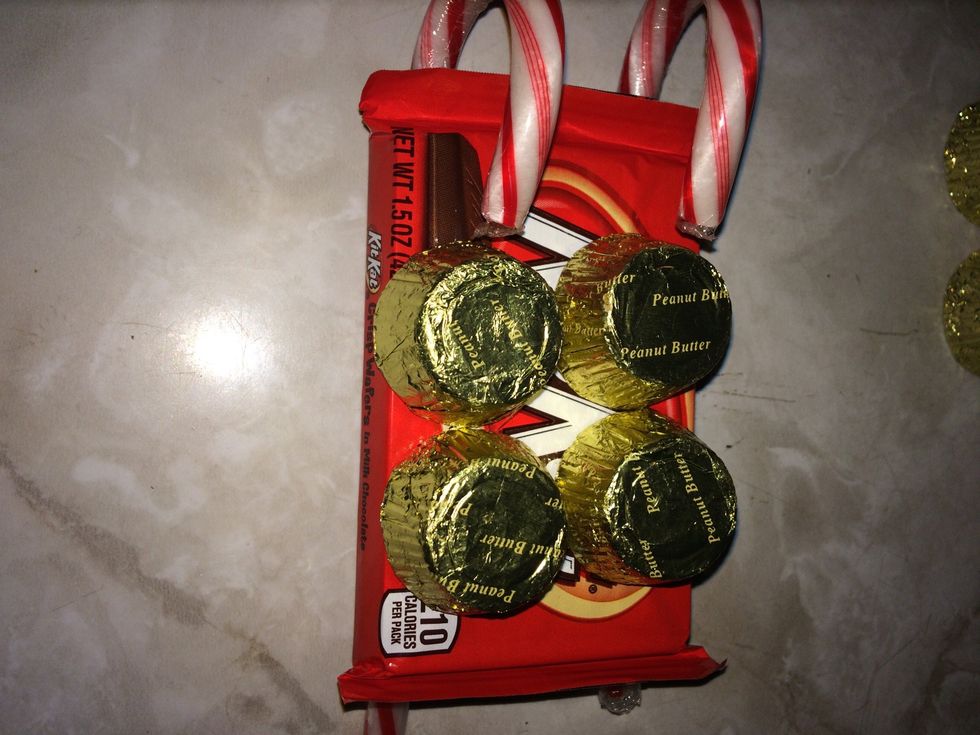 Start with 4 on the bottom