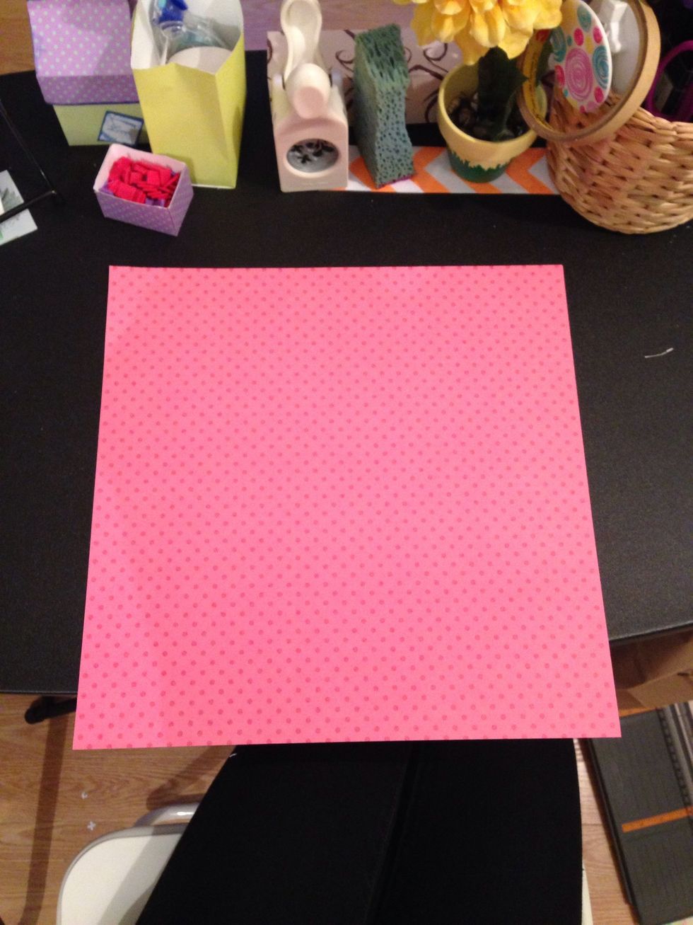 Start with a 12x12" (30x30cm) piece of cardstock