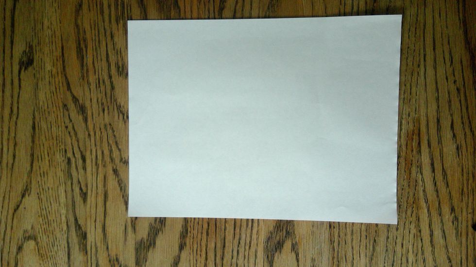 Start with a basic 9 x 12 inch paper
