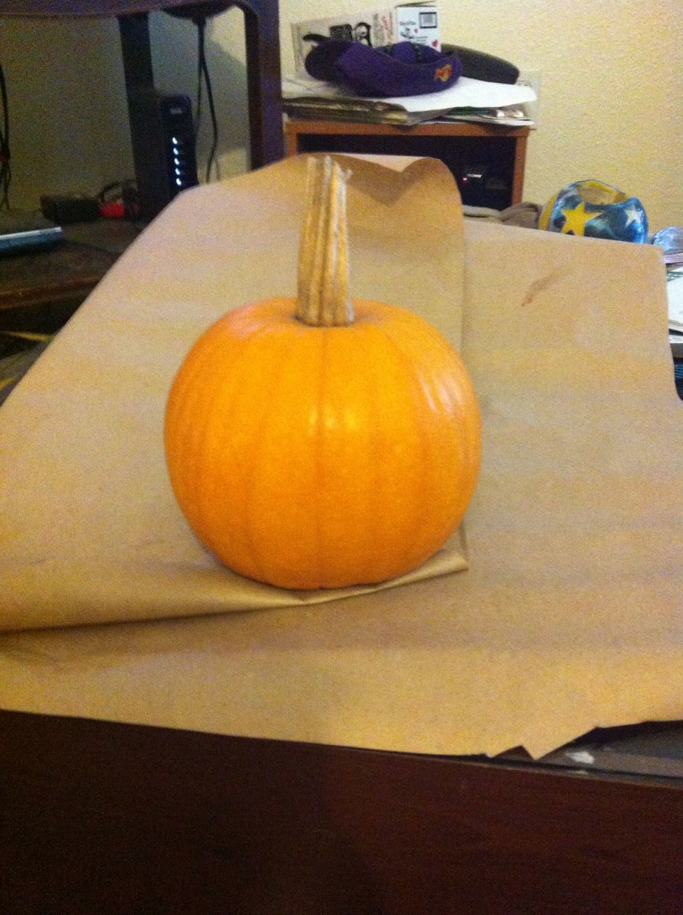 Start with a clean pumpkin. Any size or shape works.