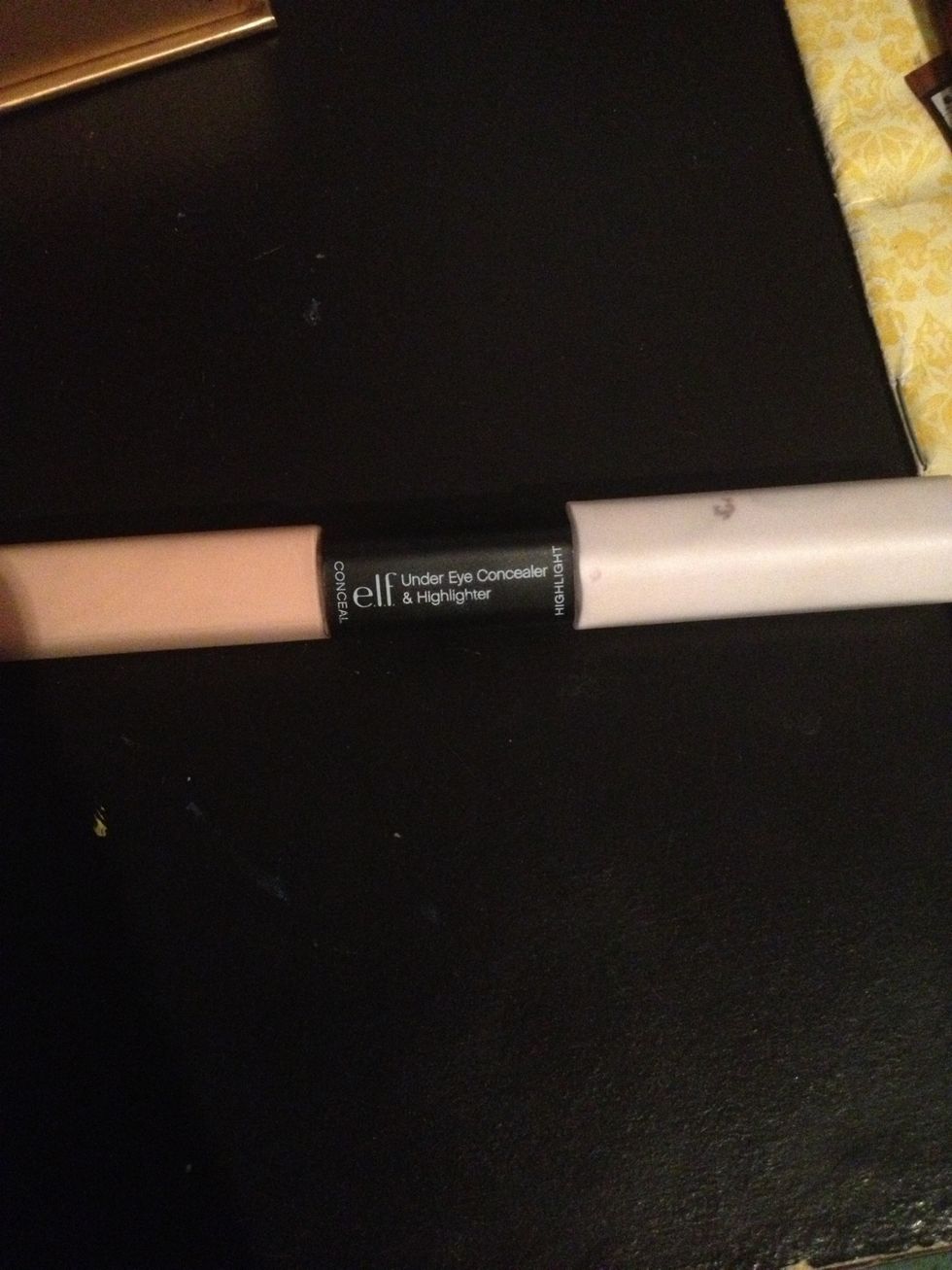 Start with a concealer for under eyes. Dab some on, and rub it in with the ring finger. Also you can put some on any blemishes or acne.