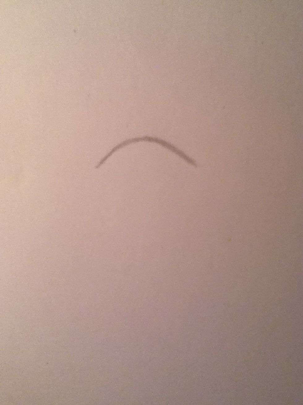 Start with a curved line for the top of the eye