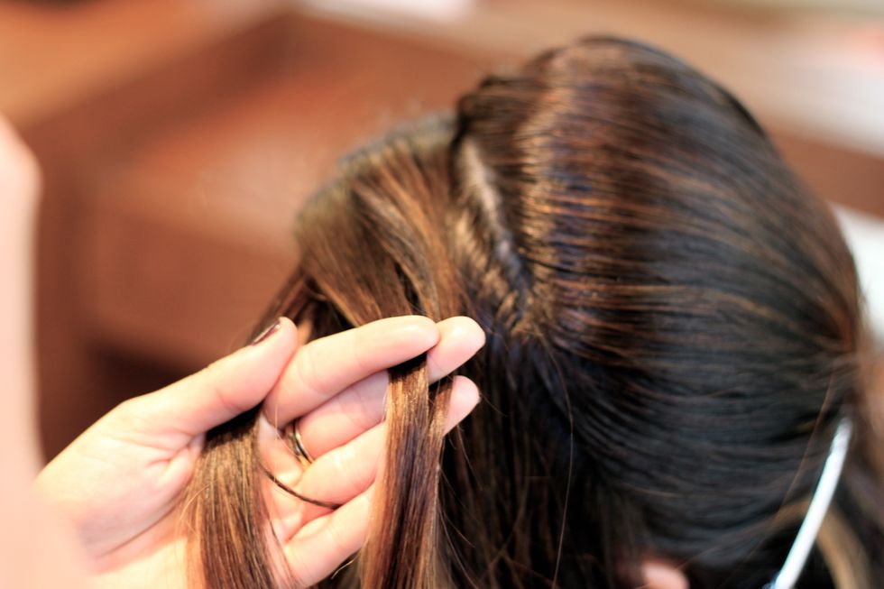 Start with a French braid