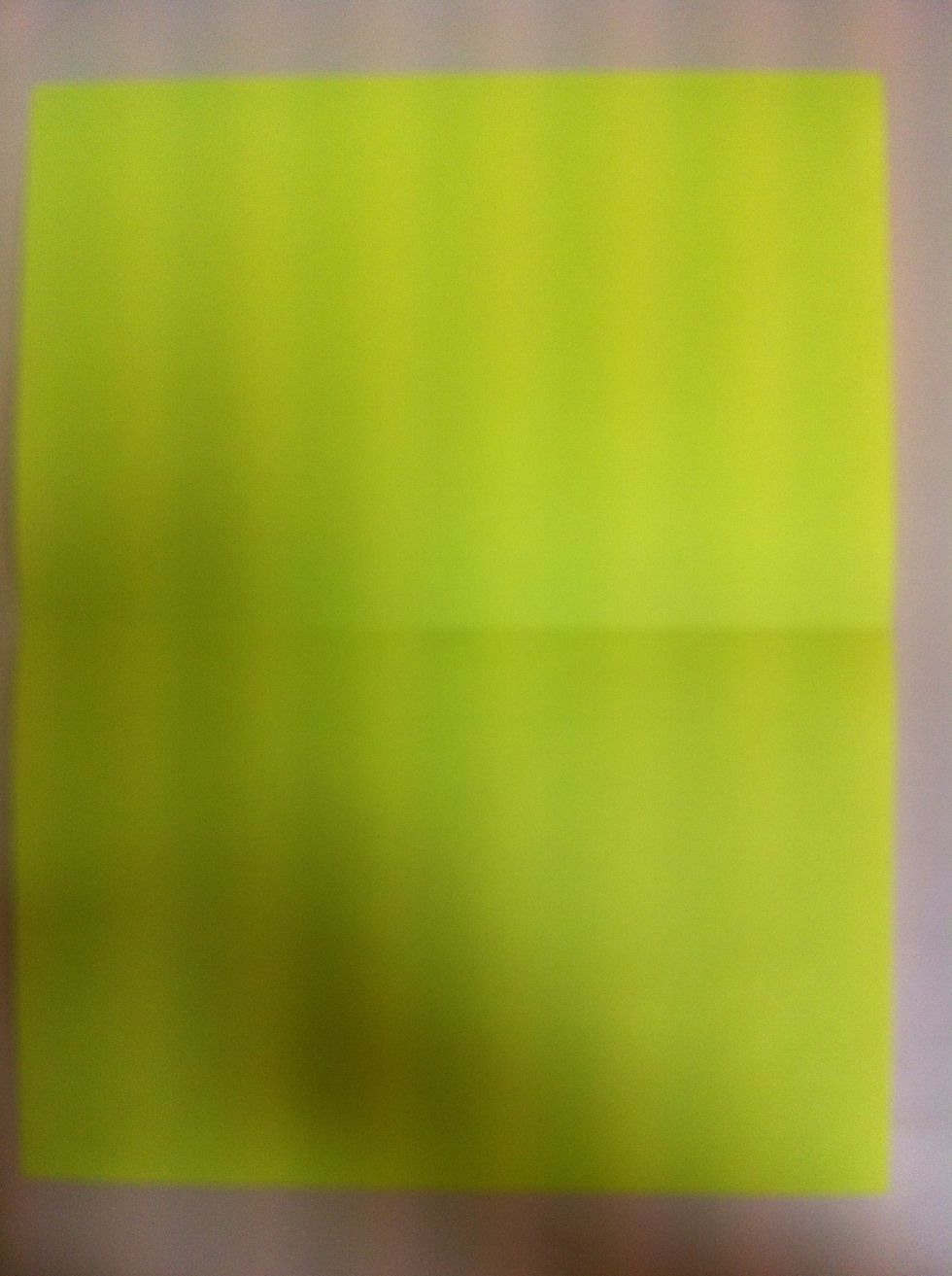 Start with a full sheet of printer paper (never construction paper cuz it tears).