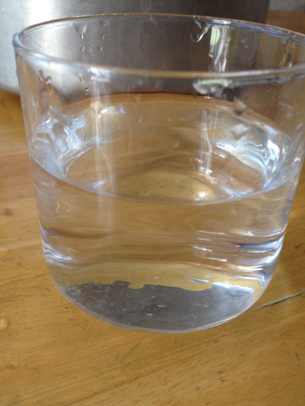 Start with a glass of water.