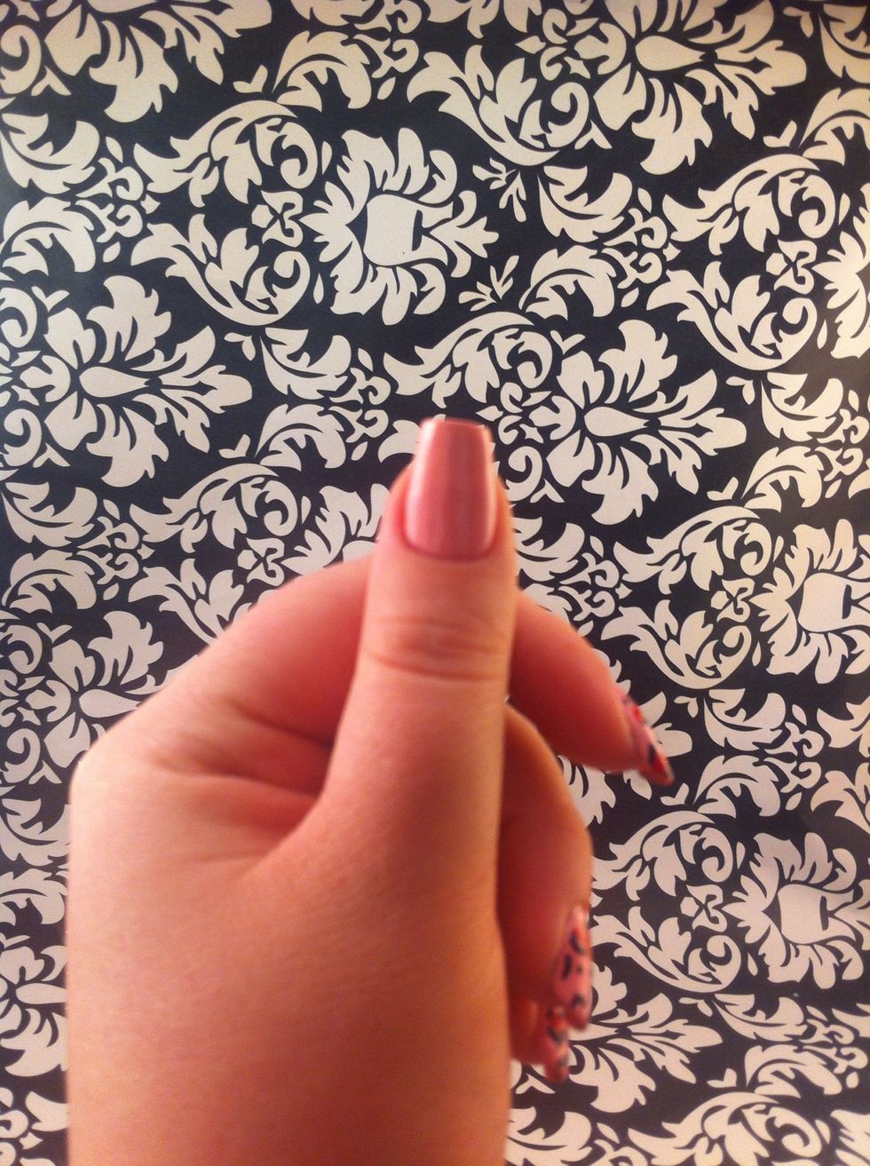 Start with a light pink base.