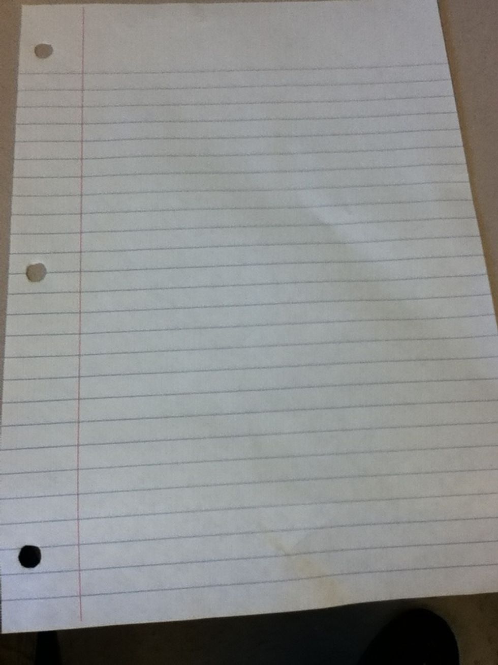 Start with a normal piece of paper