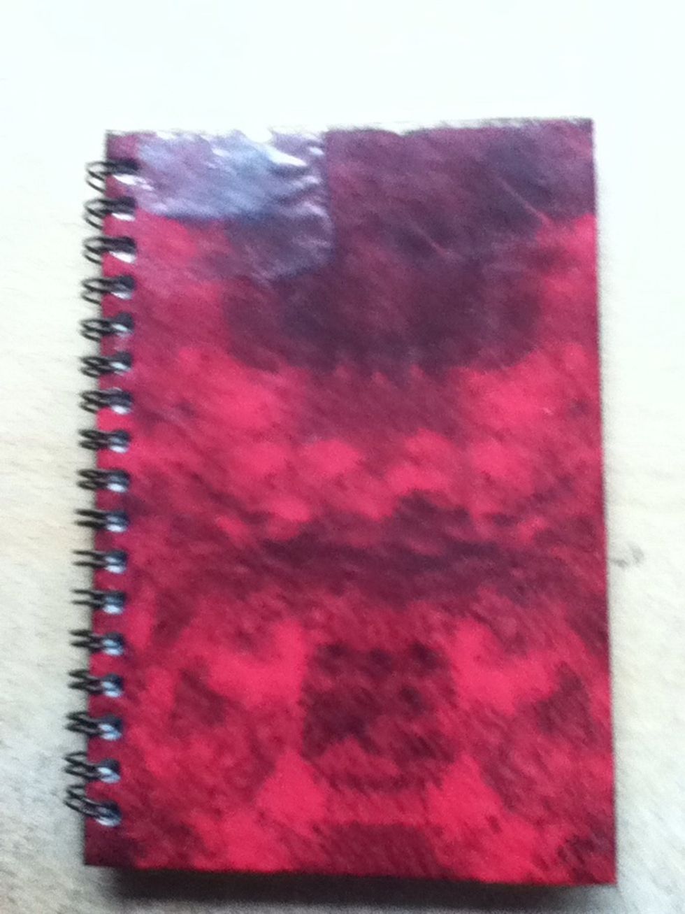 Start with a notebook- I don't really like the colour or pattern of this one!