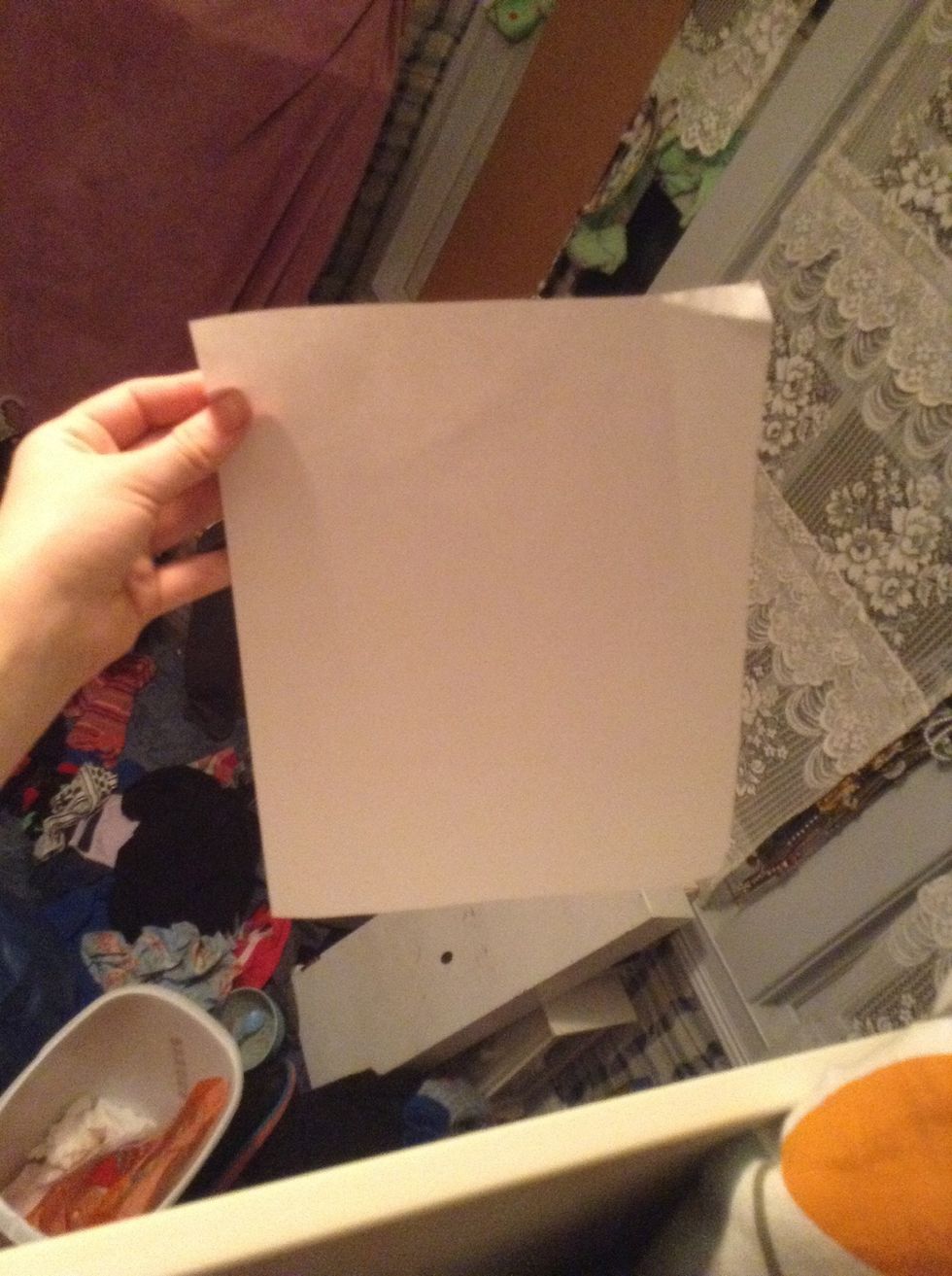 Start with a piece of paper and it doesn't matter if it's a little beat up and any size rectangular paper will work\ud83d\ude0a