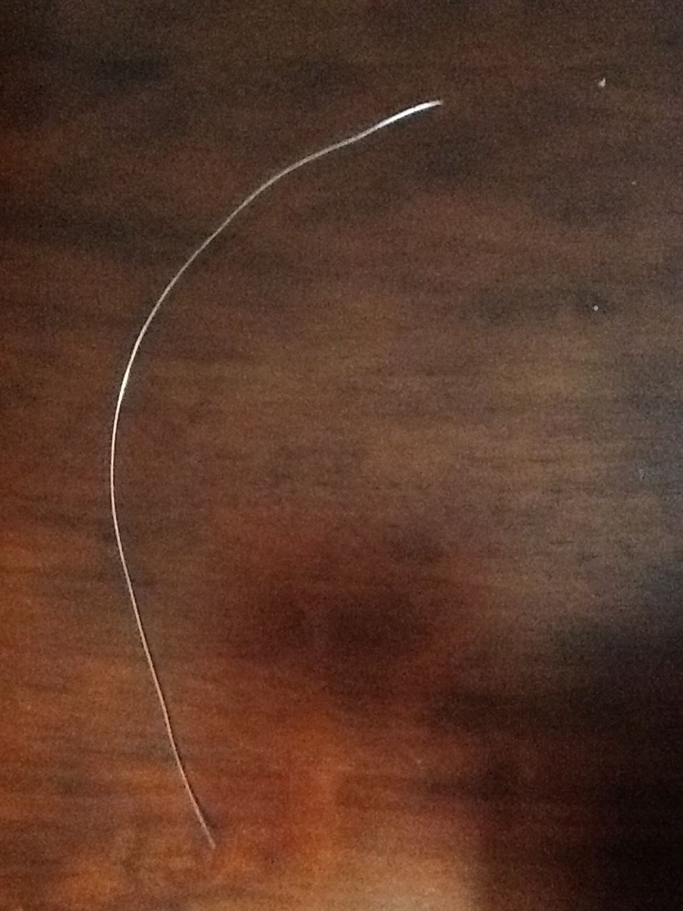 Start with a piece of wire. This one is about 10-12 inches long but could make about 2