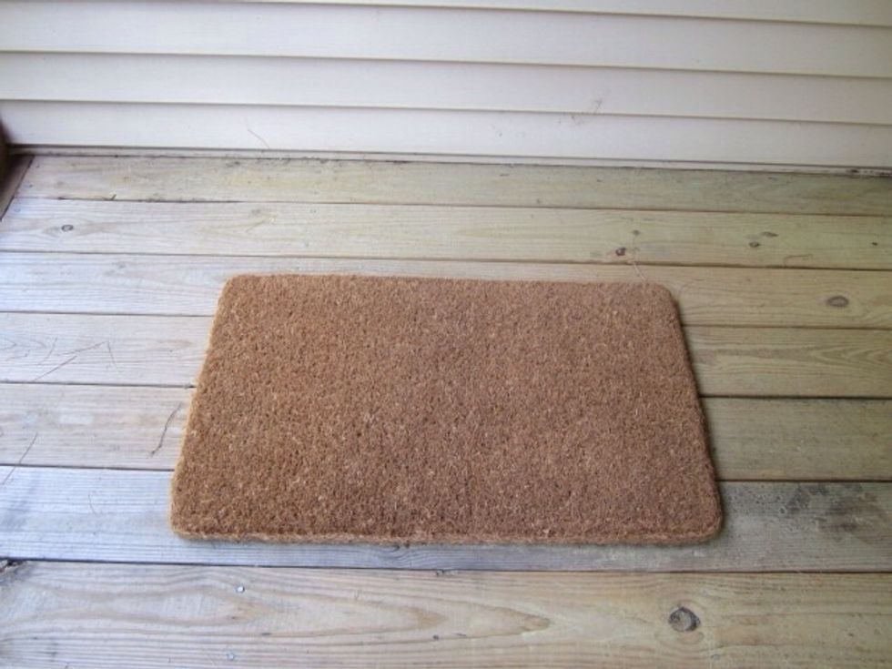 Start with a plain doormat.