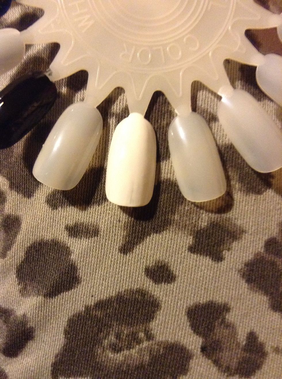Start with a plain white nail
