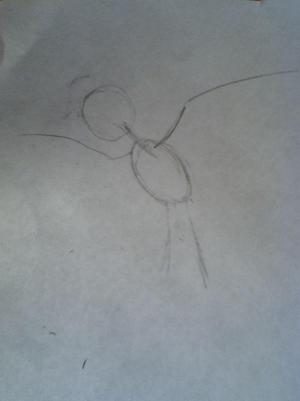 Start with a really messy sketch. This is the skeleton. Please stay to see that it DOES inprove greatly throughout! Good luck!