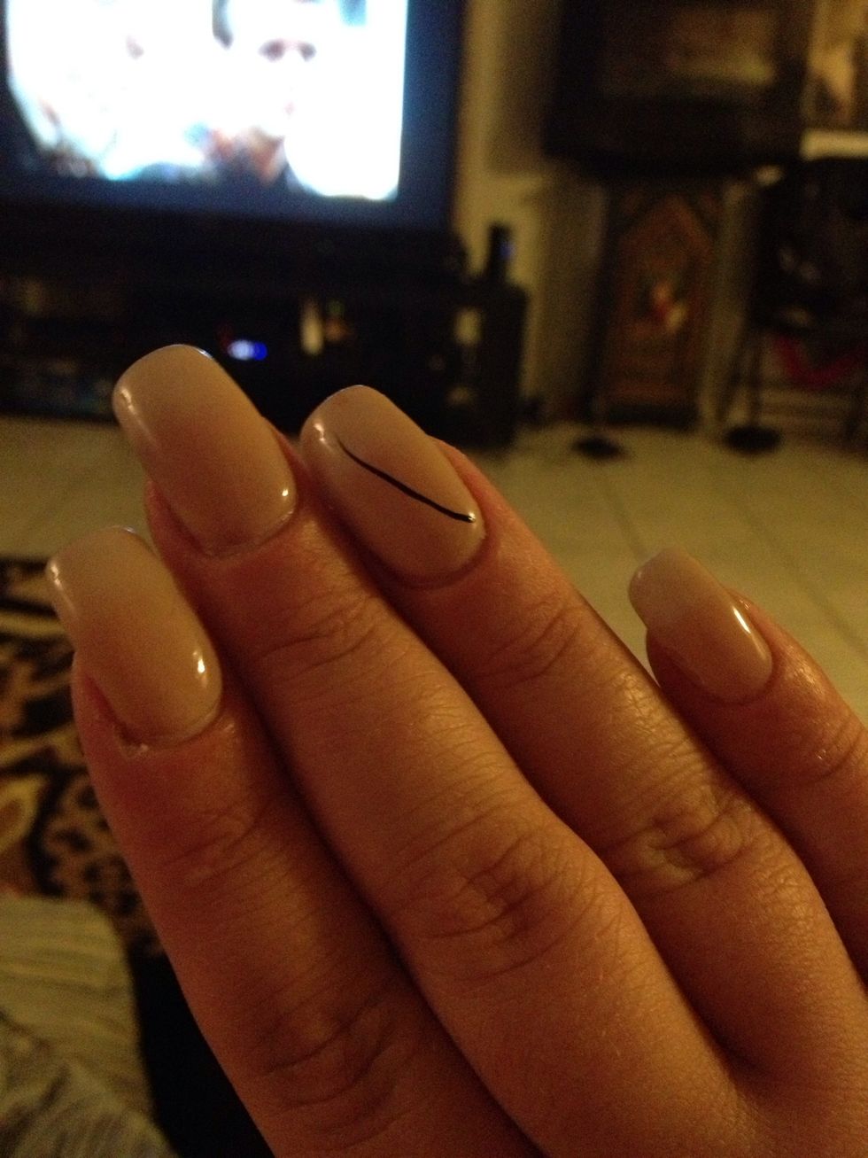 Start with a slightly curved line.