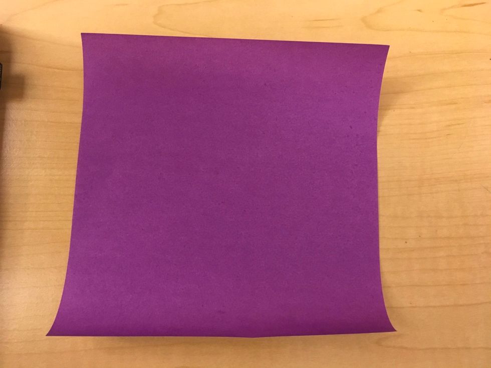 Start with a square piece of origami paper.