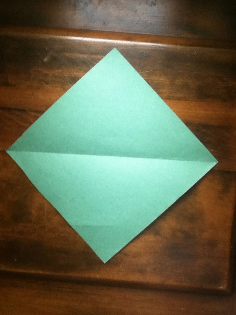 Start with a square piece of paper. Turn it so that it's a diamond.
