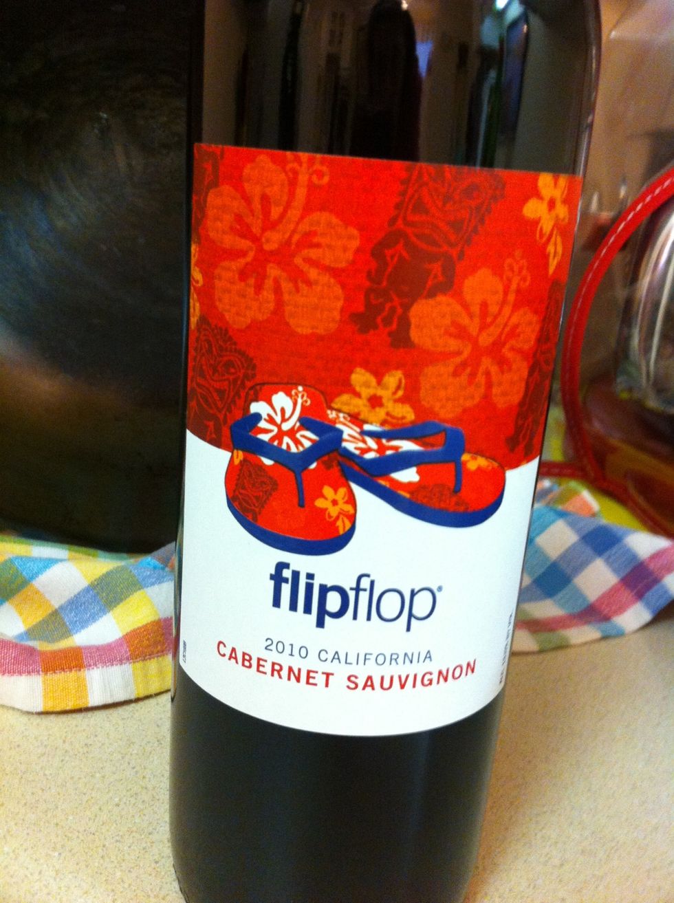 Start with a standard bottle of red wine, full bodied and fruity is best.