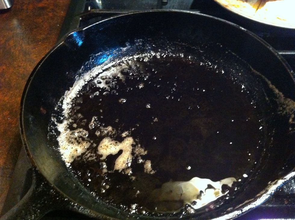 Start with about 2-4 Tablespoons leftover bacon drippings. Doesn't that sound so good...drippings...\u2764