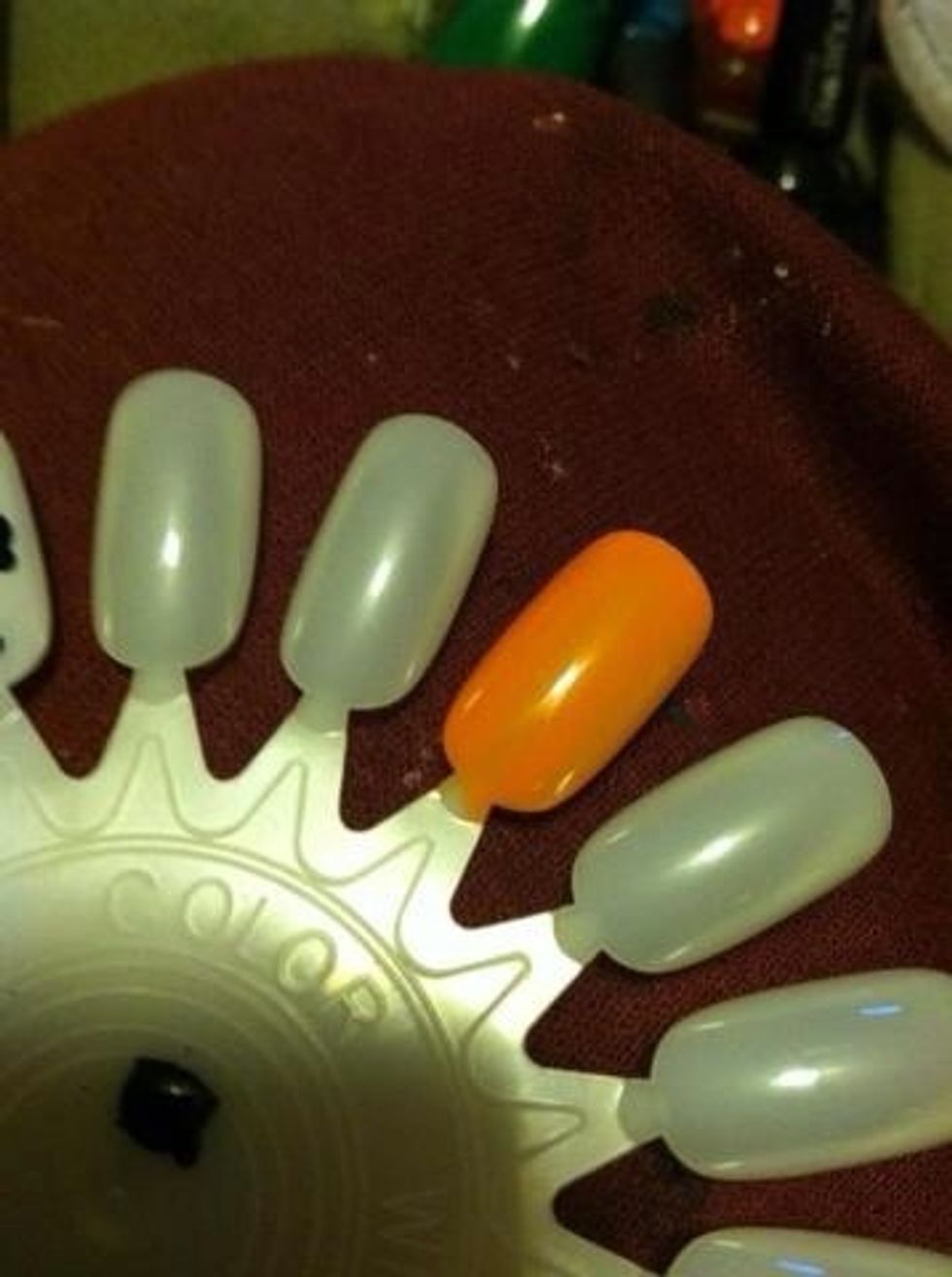 Start with an orange color.