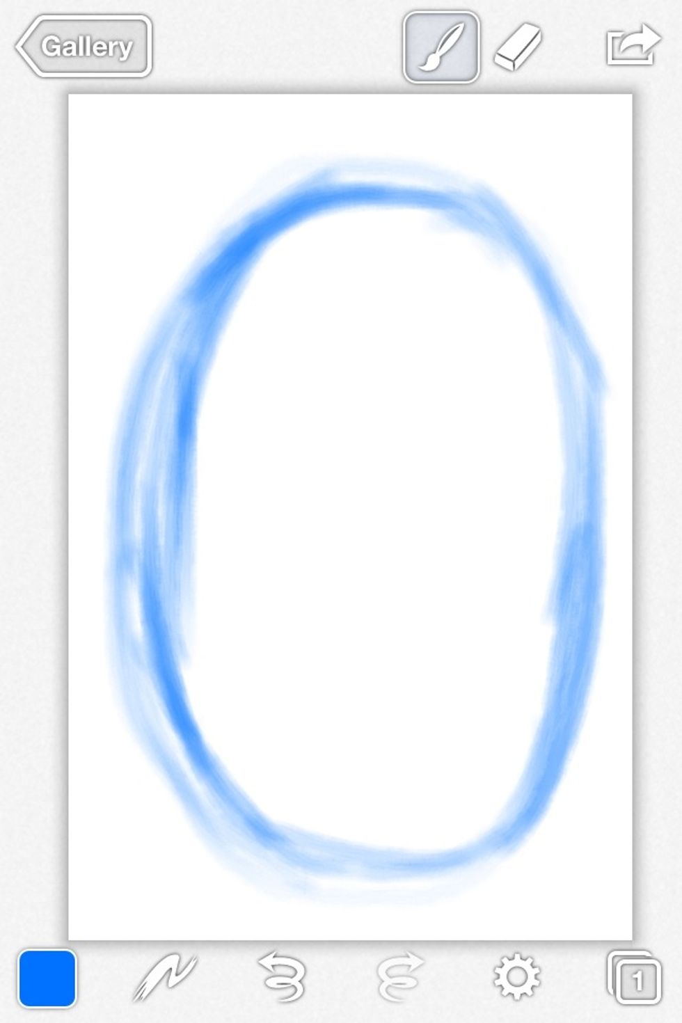 Start with an oval shape. Don't stress perfection. This is your rough draft.