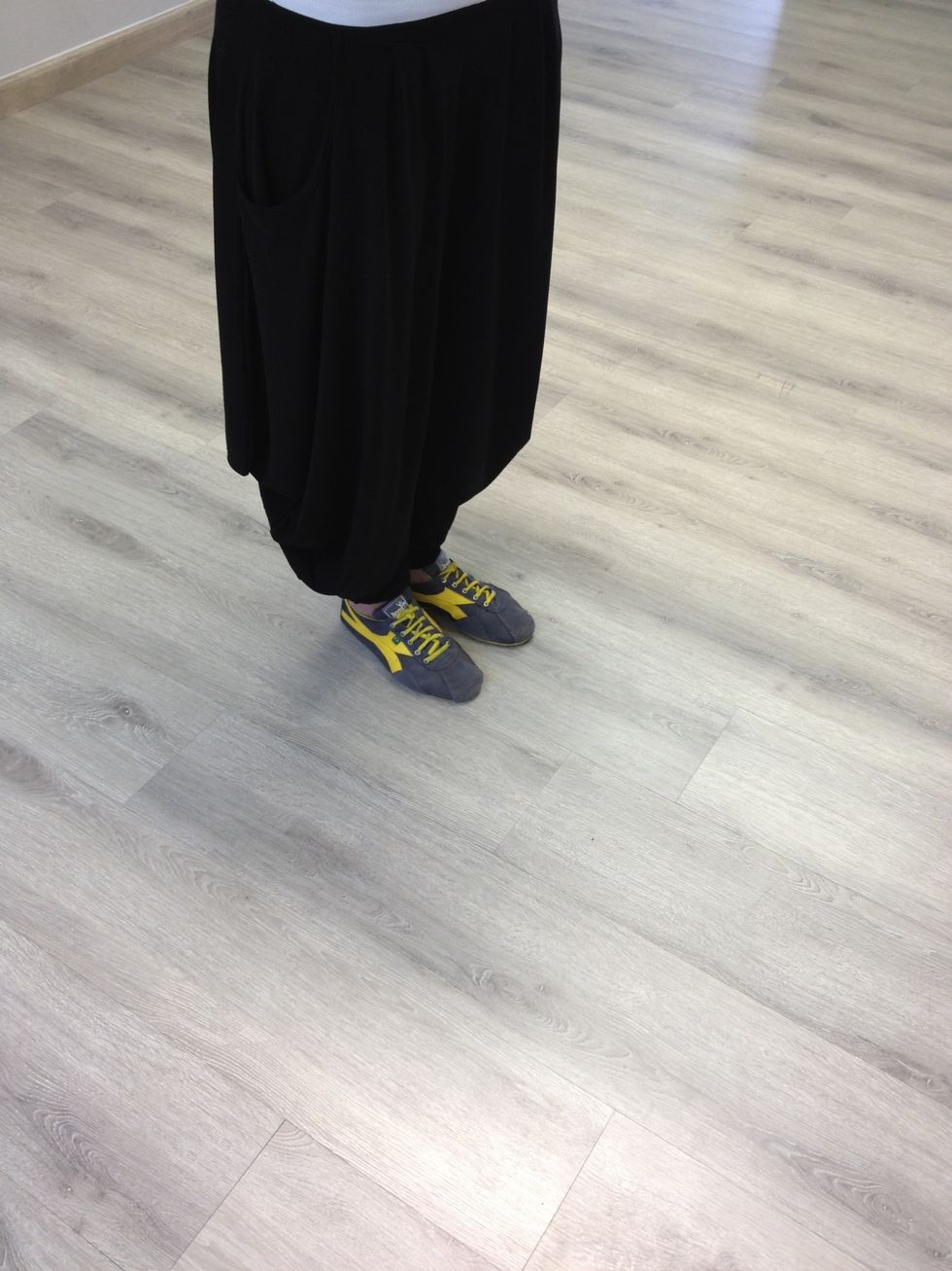 Start with both feet evenly