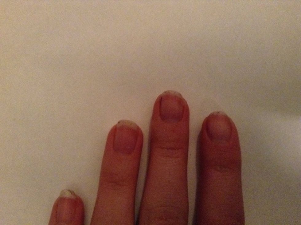 Start with clean, dry nails